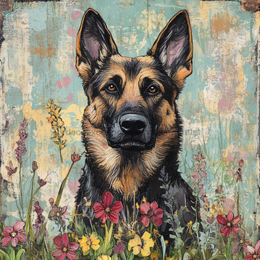 German Shephard Sign, Dog Sign, DCO-13487, Sign For Wreath, 10x10